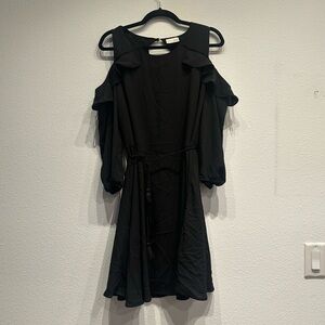 Maison Jules Black Cut Out Tie Front Sundress